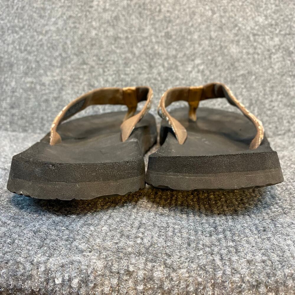 Teva Mens 12 Sandals Mush II Thong Flip Flop Sandals Brown Pattern 4168 - Picture 4 of 5